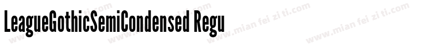 LeagueGothicSemiCondensed Regular字体转换